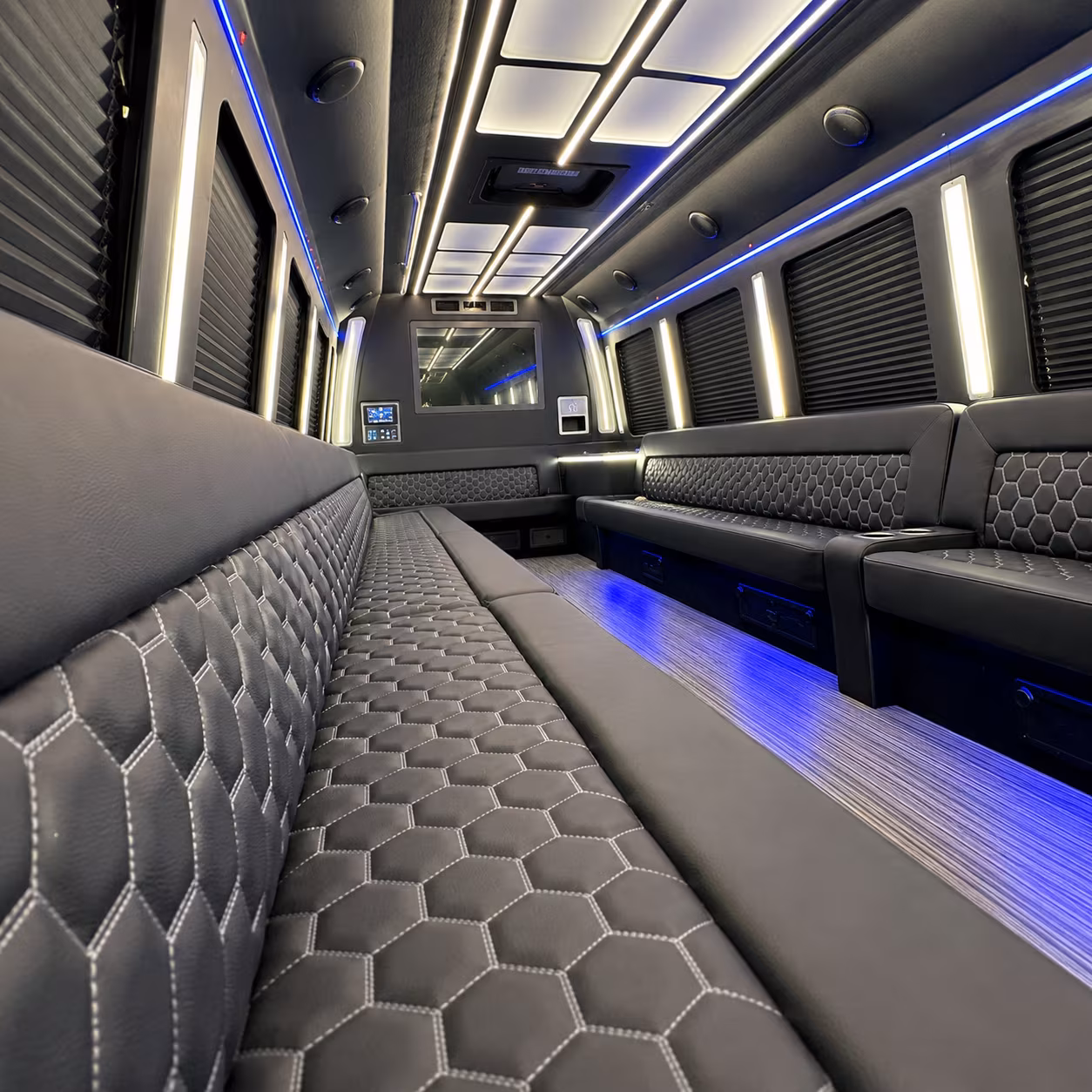 40 Passenger Party Bus Inside
