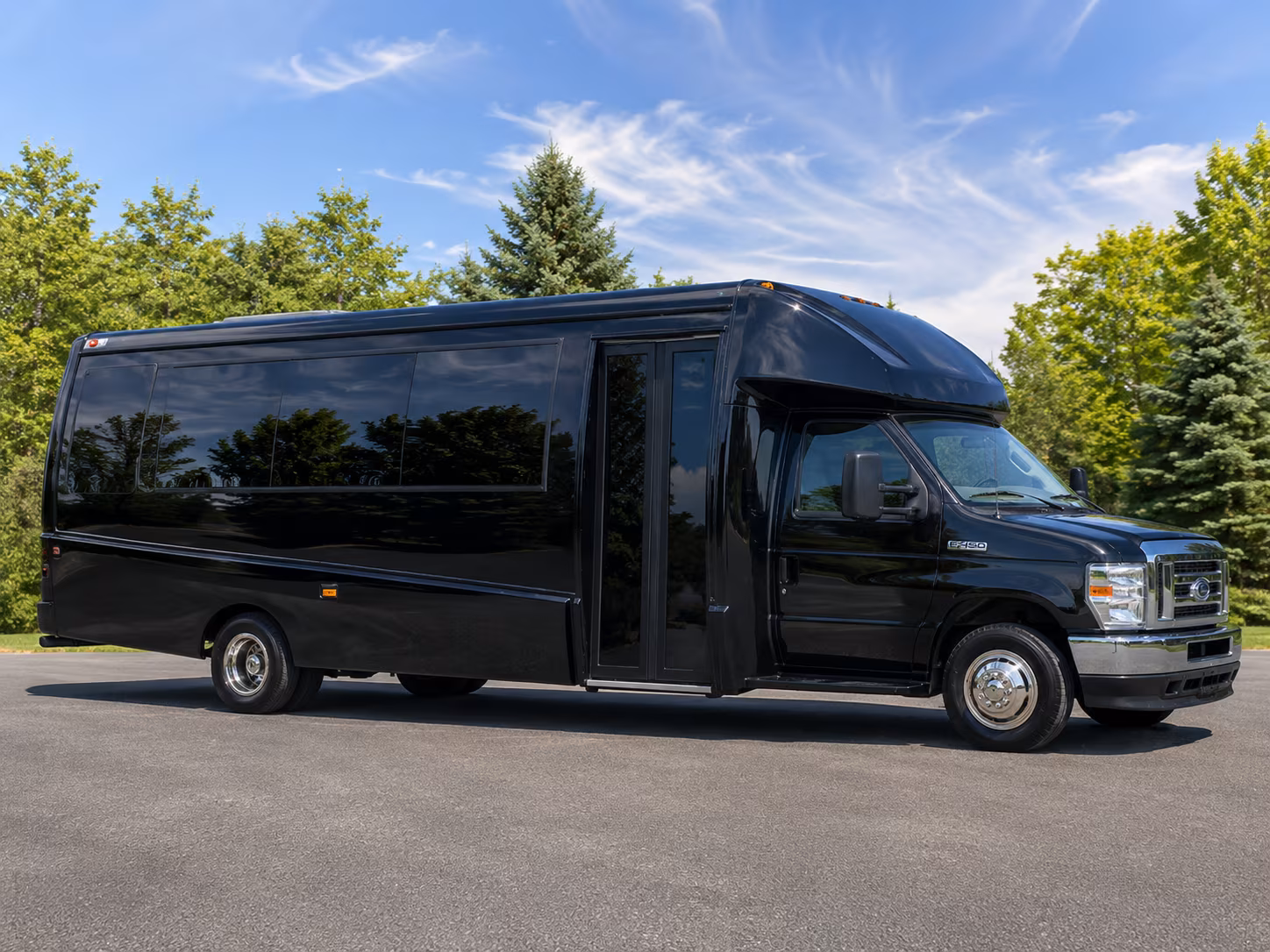 Vallejo School Event Transportation party bus exterior