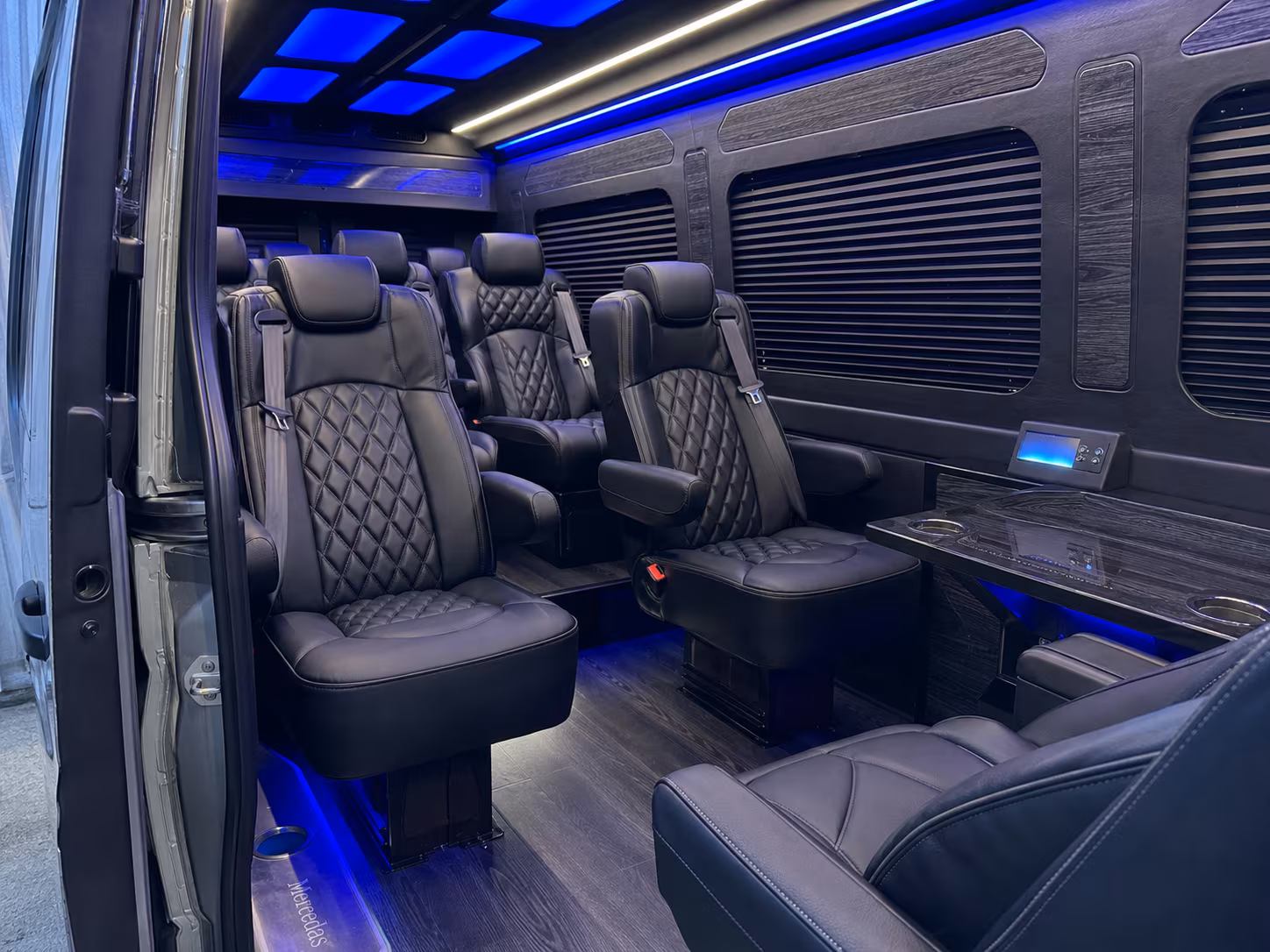 Vallejo School Event Transportation party bus interior