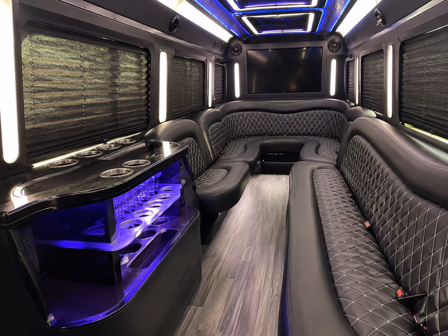 Vallejo Sporting Event Transportation party bus exterior