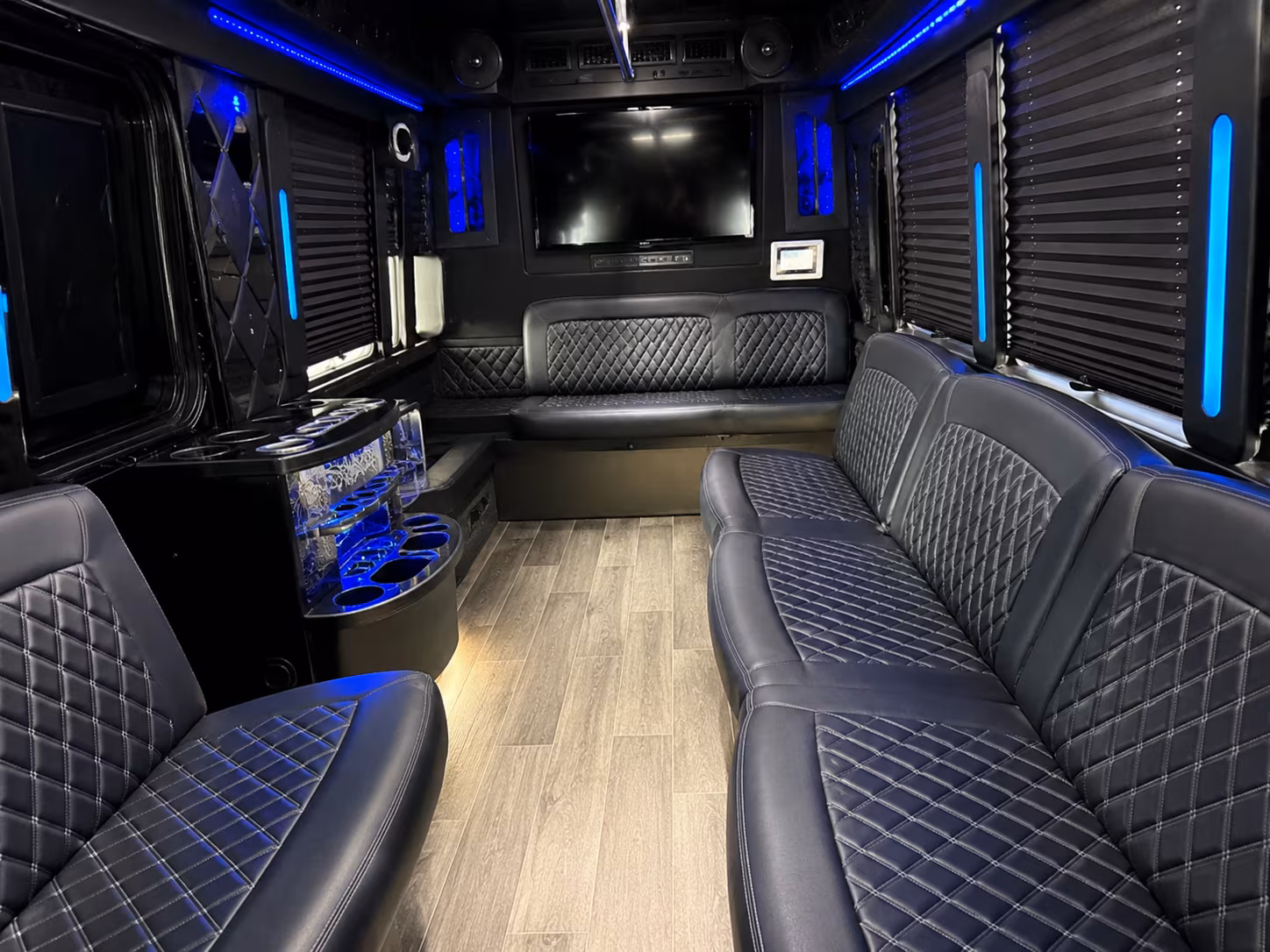 Vallejo Winery Tour & Pub Crawl Transportation party bus interior