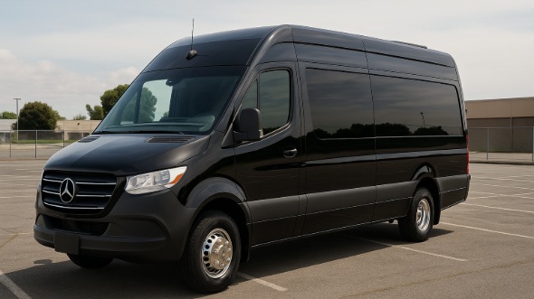 Exterior of Vallejo Party Bus Company's 14 Passenger Sprinter Limousine in Walnut Creek