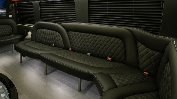 Interior of Vallejo Party Bus Company's 15 Passenger Party Bus in Concord