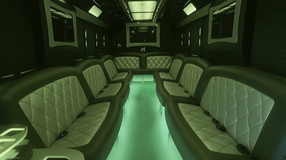 Interior of Vallejo Party Bus Company's 20 Passenger Party Bus in Concord