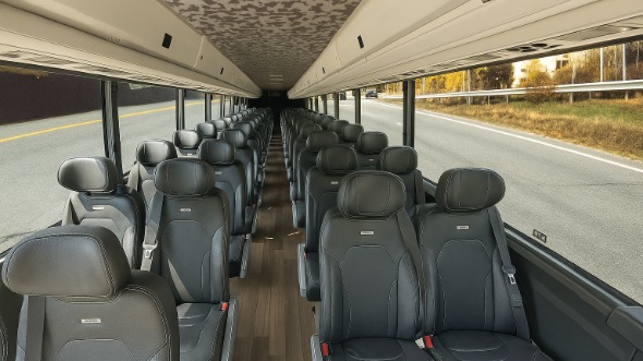 Interior of Vallejo Party Bus Company's 30 Passenger Minibus in Vallejo