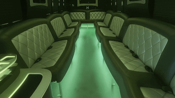 Interior of Vallejo Party Bus Company's 40 Passenger Party Bus in oakland