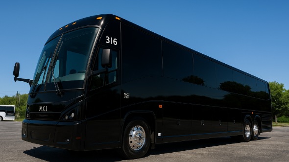 Exterior of Vallejo Party Bus Company's 45 Passenger Charter Bus in Vallejo