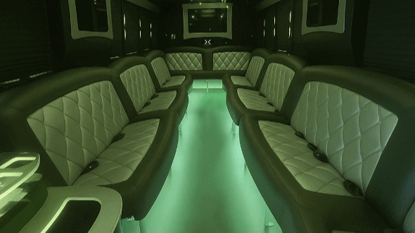 Interior of Vallejo Party Bus Company's 50 Passenger Party Bus in Berkeley 