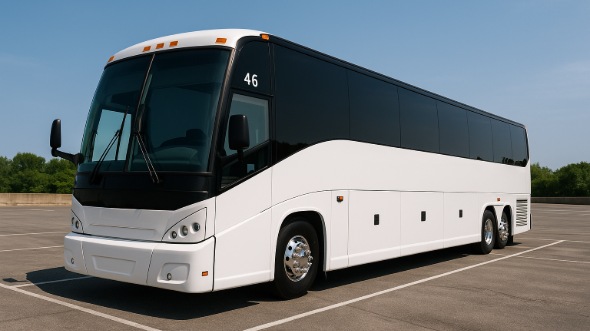 Exterior of Vallejo Party Bus Company's 50 Passenger Party Bus in Napa