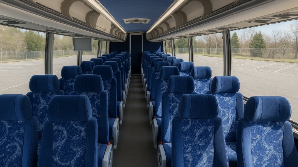 Interior of Vallejo Party Bus Company's ADA Charter Bus in Vallejo